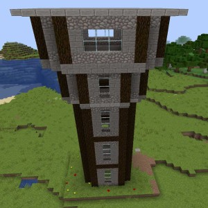 Turm von hinten